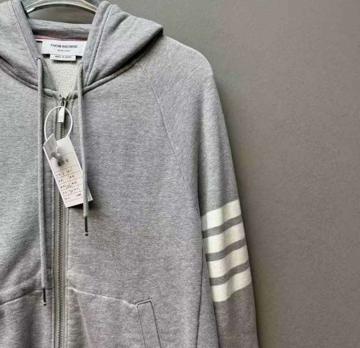 Thom Browne Thom BrowneSleeve-marked striped zipper classic hooded swea Size US XL / EU 56 / 4 - 3 Thumbnail
