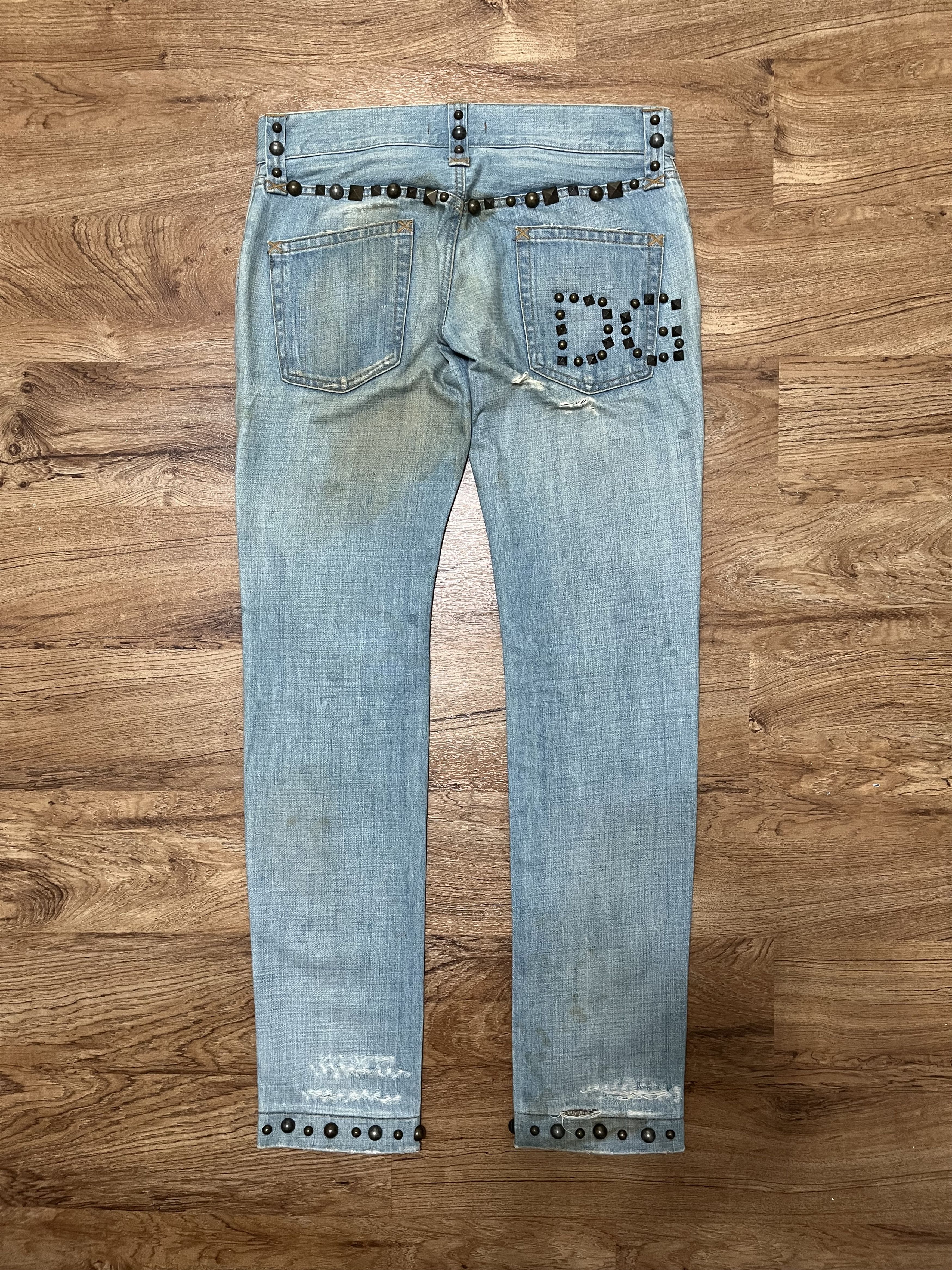 Dolce & Gabbana Dolce & Gabbana FW03 Studded Distressed Jeans Size US 34 / EU 50 - 6 Thumbnail