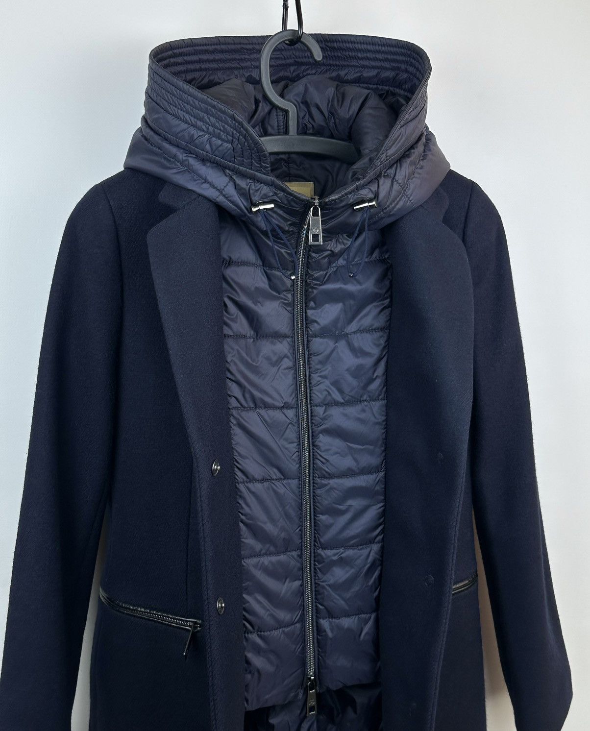 Fay Fay Women’s Blue Wool Coat Size S Navy Hooded Jacket Size S / US 4 / IT 40 - 4 Thumbnail