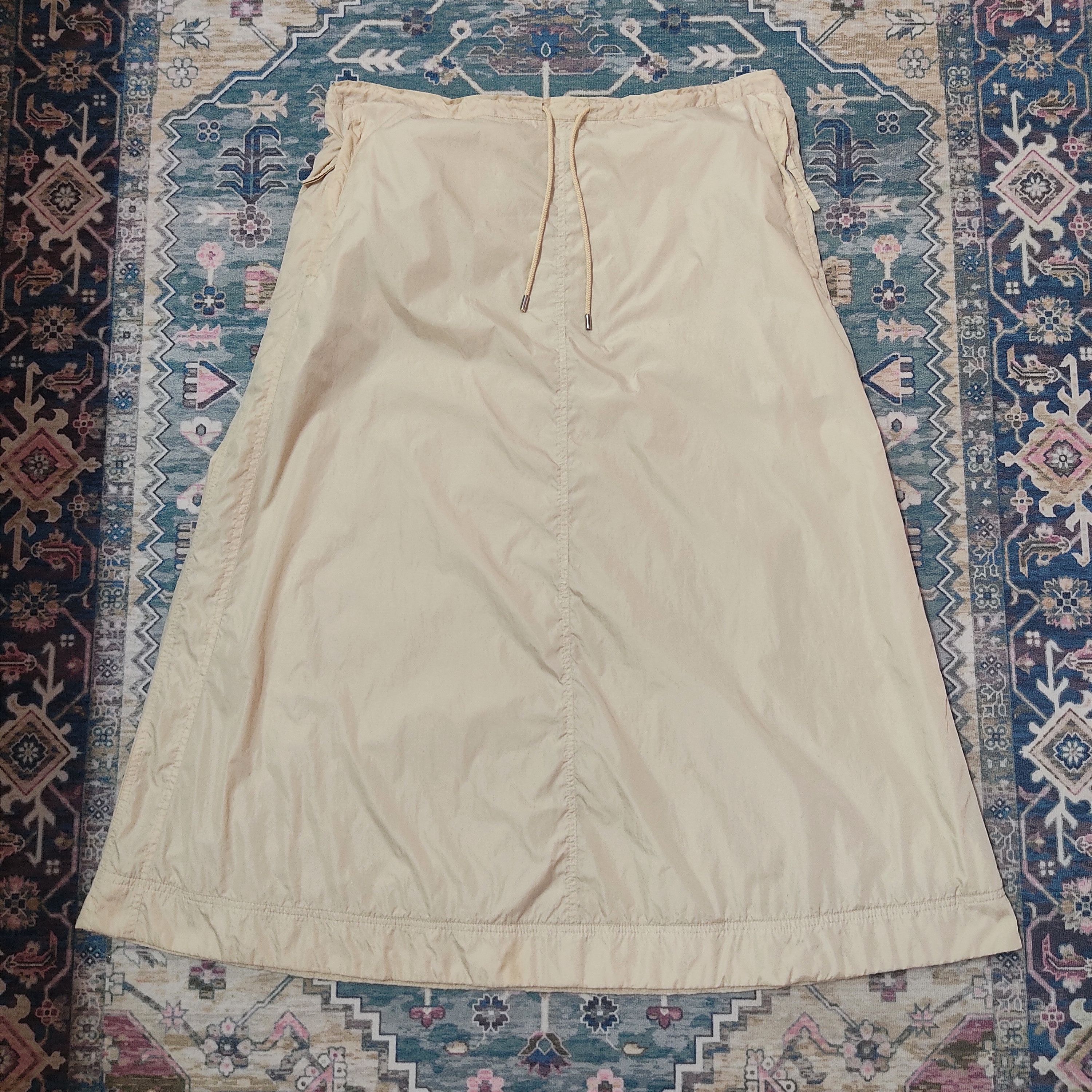Issey Miyake PLANTATION by ISSEY MIYAKI Drawstring Nylon Midi Skirt Size 36" / US 14 / IT 50 - 3 Thumbnail