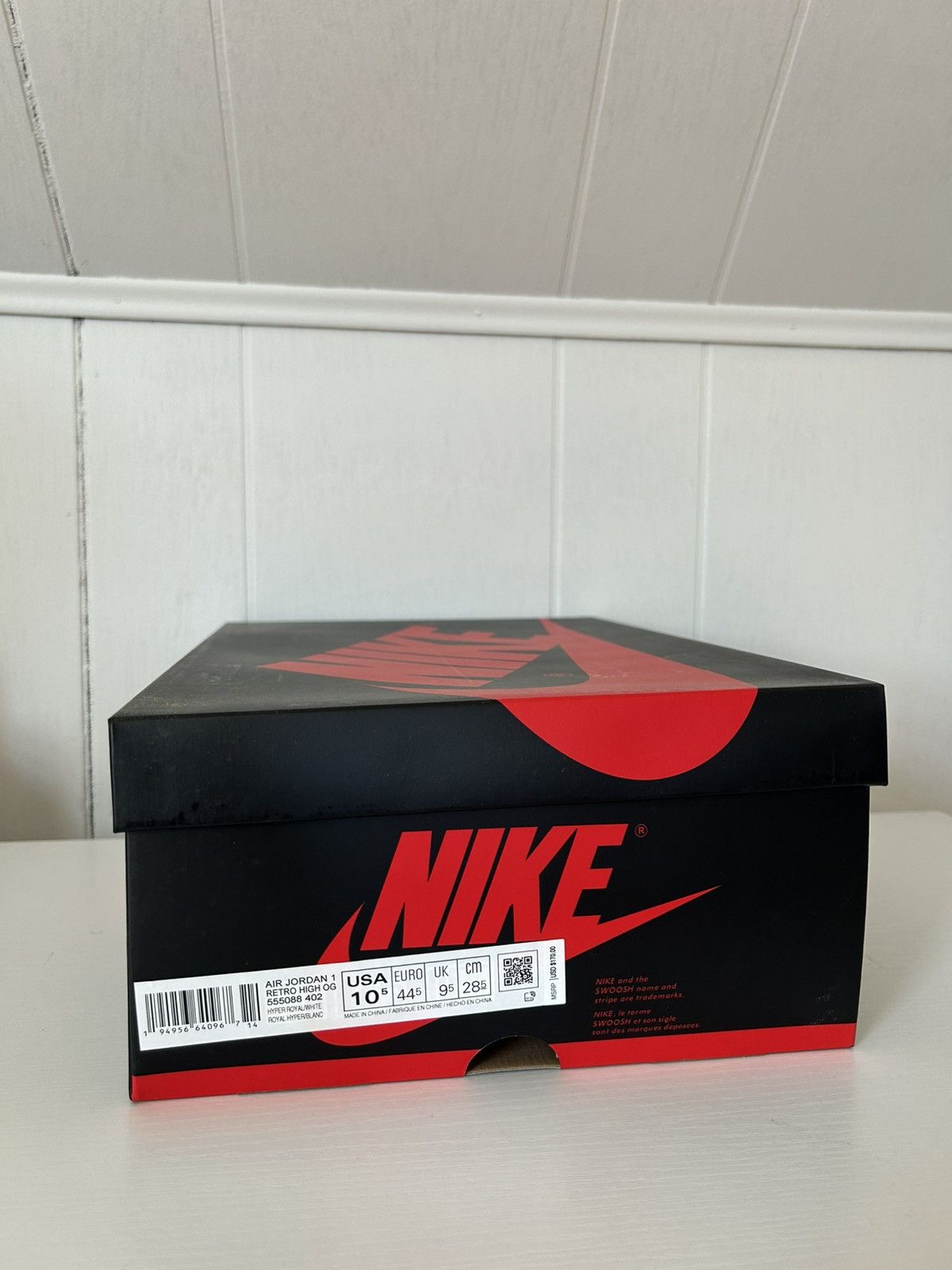 Jordan Brand Air Jordan 1 High Hyper Royal Smoke Grey Size US 10.5 / EU 43-44 - 8 Thumbnail