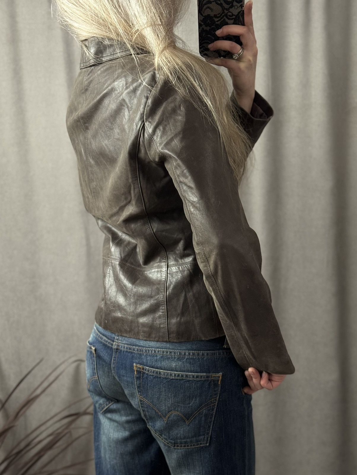 Junya Watanabe Vintage Leather Metal Zip Cropped Japan Jacket Moto Biker Size S / US 4 / IT 40 - 4 Thumbnail
