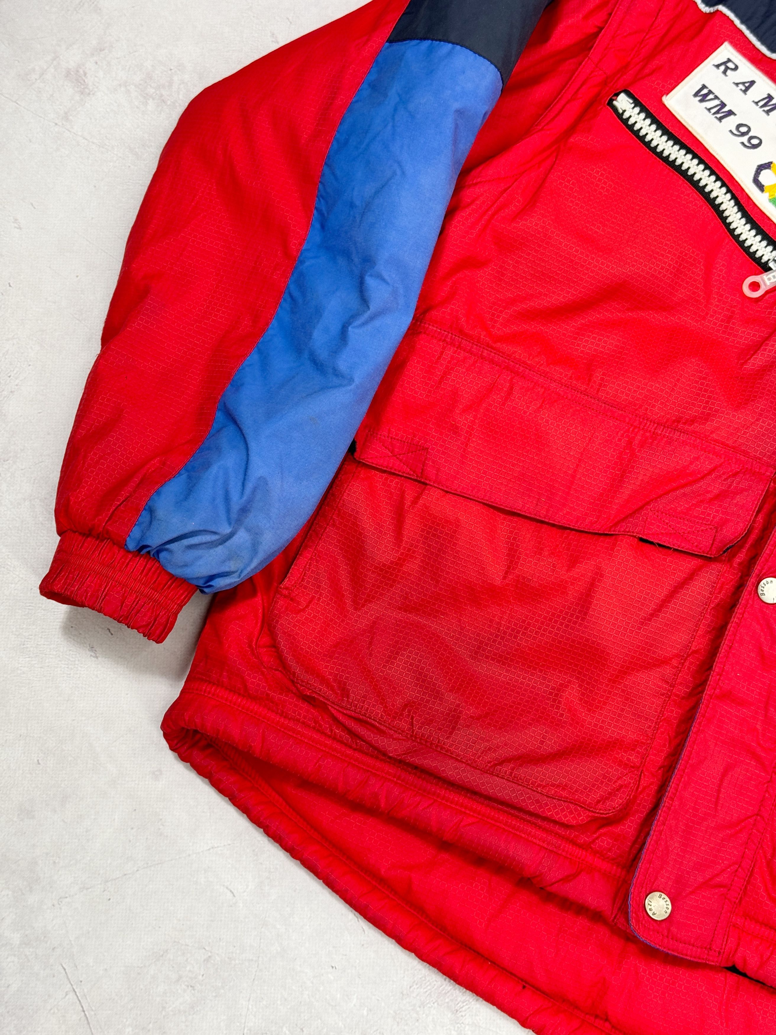 Vintage Anzi Besson Jacket FIS Nordic World Ski Champ 99 Ramsau Size US XL / EU 56 / 4 - 13 Thumbnail