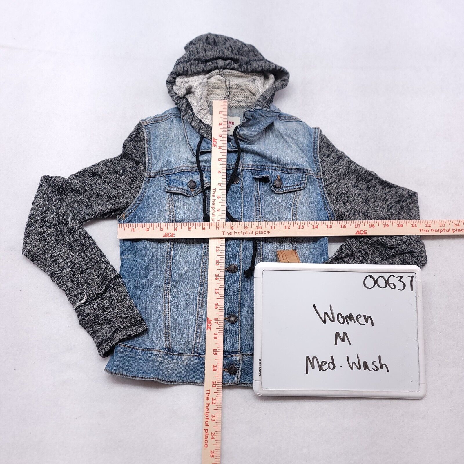 Mossimo Mossimo Supply Co Button Up Denim Hoodie Womens Size M Gray Size M / US 6-8 / IT 42-44 - 6 Thumbnail