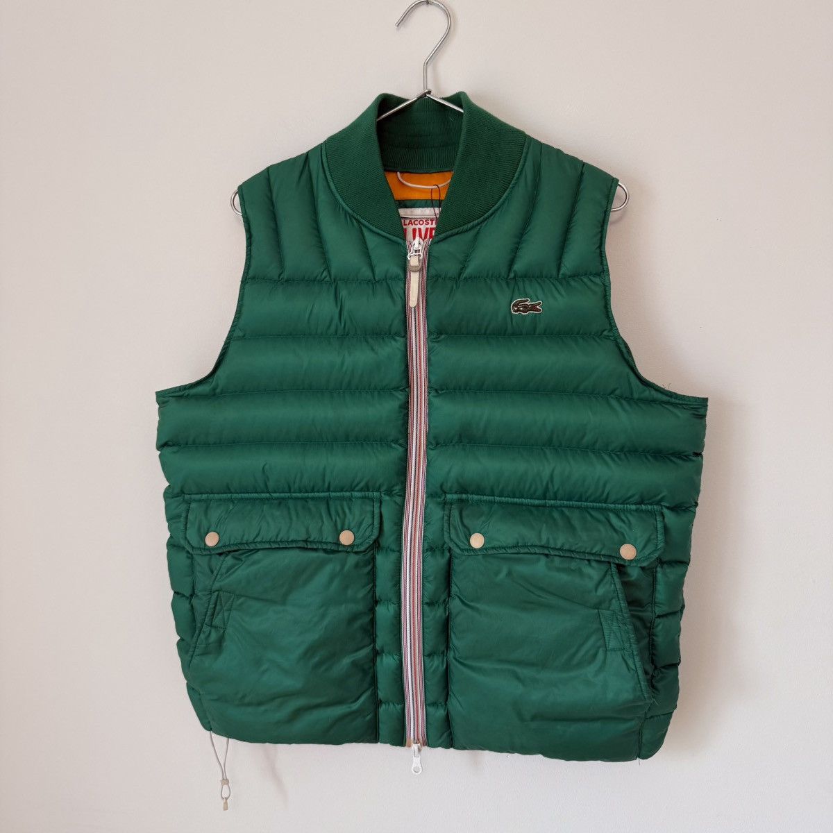 Lacoste Lacoste Live Quilted Down Fill Zip Puffer Vest Gilet Green Size US L / EU 52-54 / 3 - 3 Thumbnail