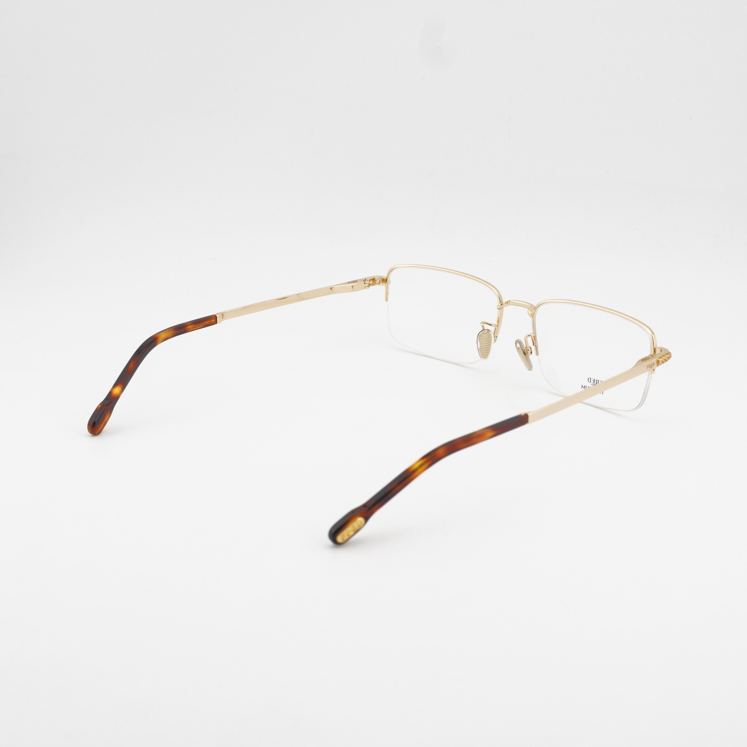 FRED Fred FG50024F 032 Eyeglasses Gold 56mm Rectangle Frame Size ONE SIZE - 6 Thumbnail