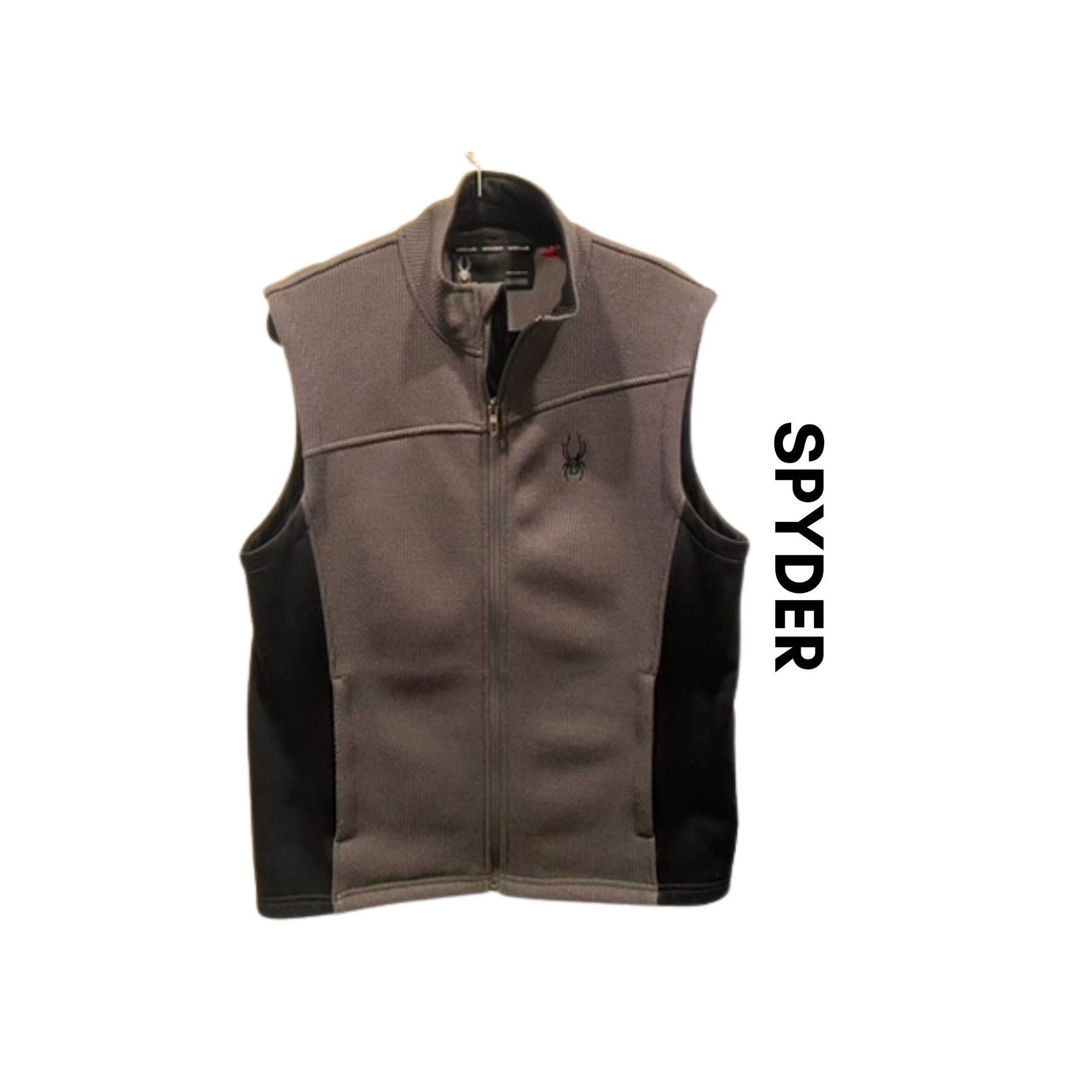 Spyder Spyder Mens Gray & Black Full-Zip Fleece Vest M/L Size US M / EU 48-50 / 2 - 1 Thumbnail