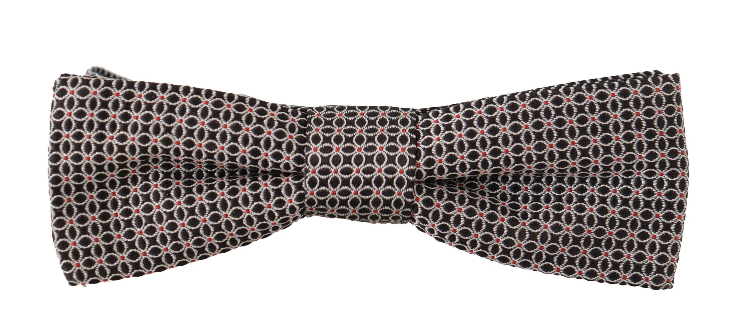 Elegant Black Silk Bow Men's Tie