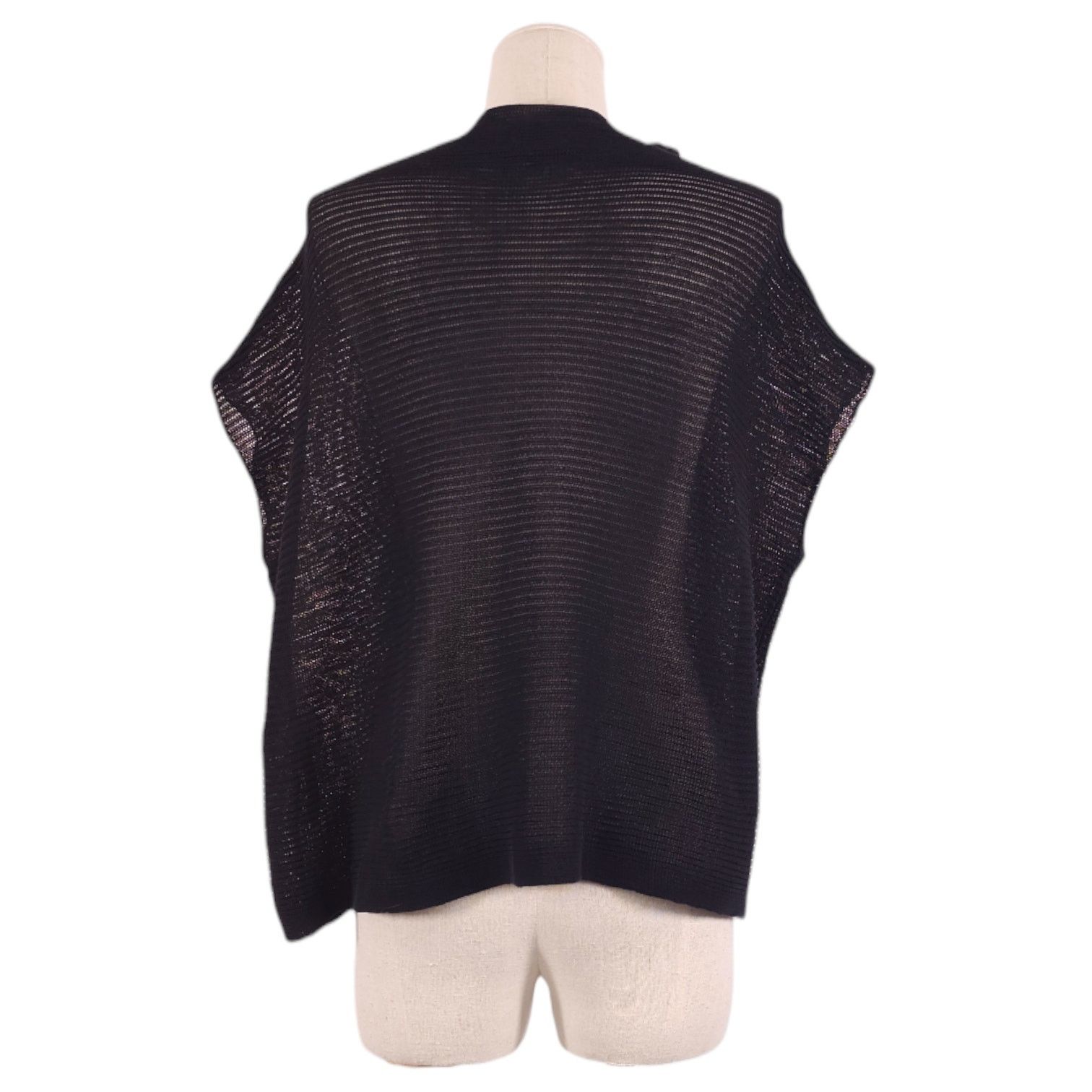 Eileen Fisher Eileen Fisher Organic Cotton Boxy Mock Neck Top Black Sz XXS Size XXS / US 00 / IT 34 - 3 Thumbnail