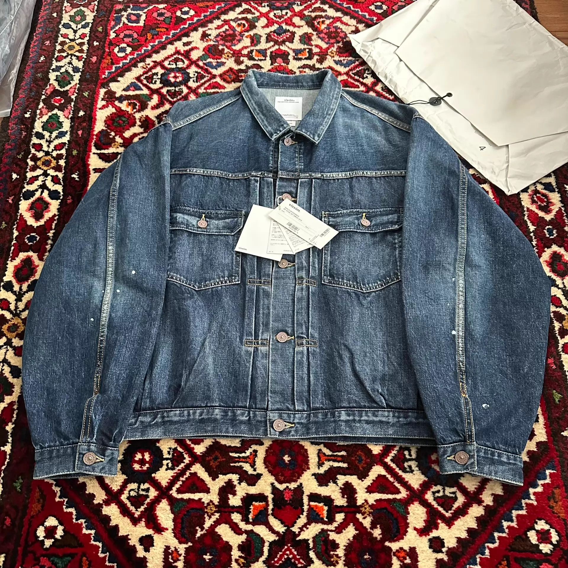 Visvim visvim 24SS 101xx D1010 Splatter Denim Jacket Size 3 Size US L / EU 52-54 / 3 - 2 Thumbnail
