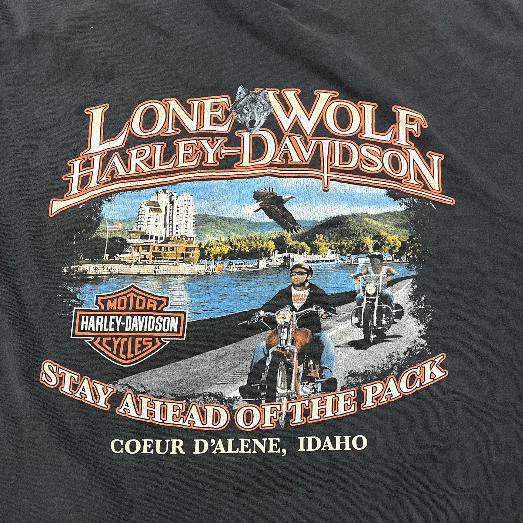 Harley Davidson VINTAGE Harley-Davidson T-Shirt Men XL Black Motorcycle Biker 90s Outdoor Size US XL / EU 56 / 4 - 3 Thumbnail
