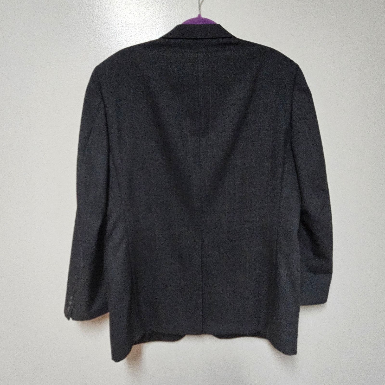 Halston Halston Two Button Gray Mens Suit Jacket Made in US 44R Size 44R - 3 Thumbnail