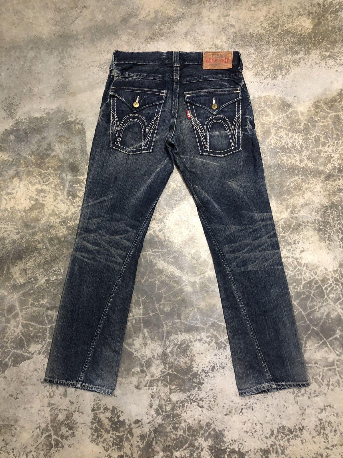 Hysteric Glamour × Japanese Brand Edwin Blue Trip Leg Twisted Washed Denim Size US 34 / EU 50 - 3 Thumbnail
