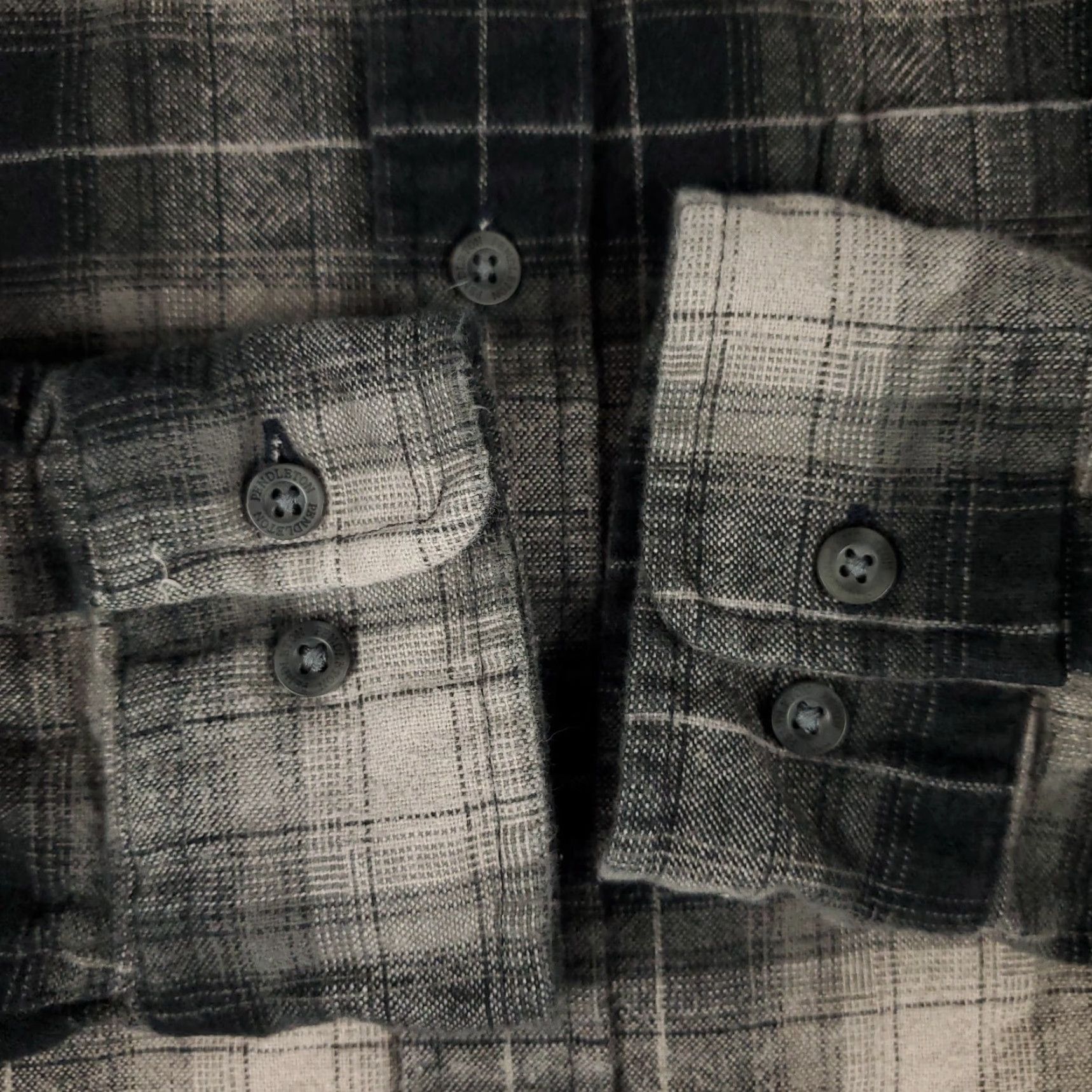 Pendleton Pendleton Button-Up Shirt Mens Medium Gray Beige Plaid Flannel Long Sleeve Size US M / EU 48-50 / 2 - 3 Thumbnail