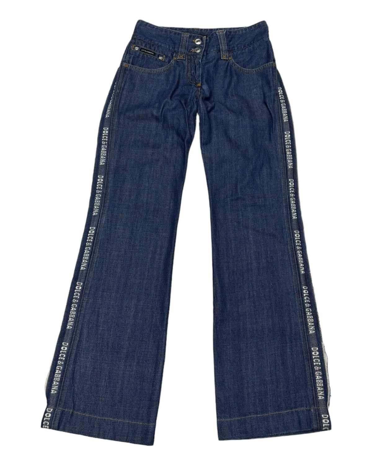 Dolce & Gabbana DOLCE & GABBANA SIDE LOGO DENIM JEANS Size 27" / US 4 / IT 40 - 1 Thumbnail