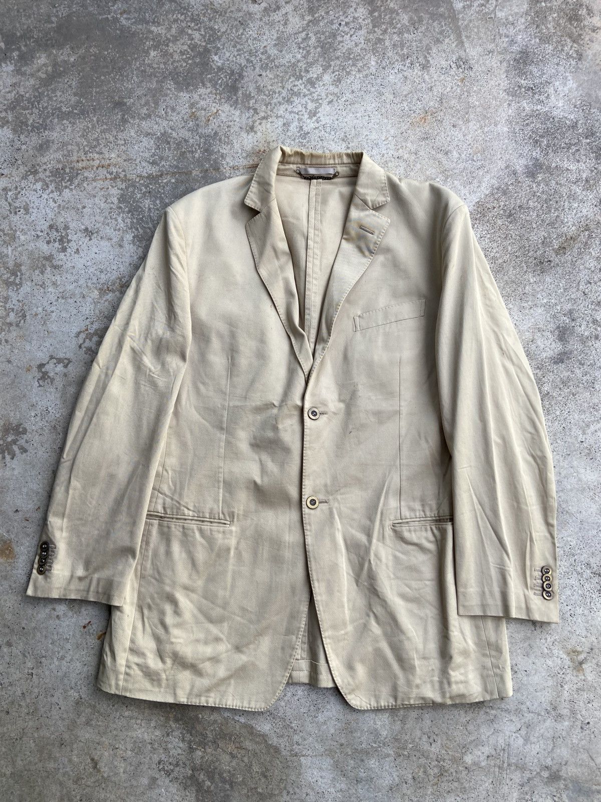 Ermenegildo Zegna SS2010 "Lavato In Capo" Garment Dyed Cotton Blazer Jacket Size 52S - 1 Thumbnail