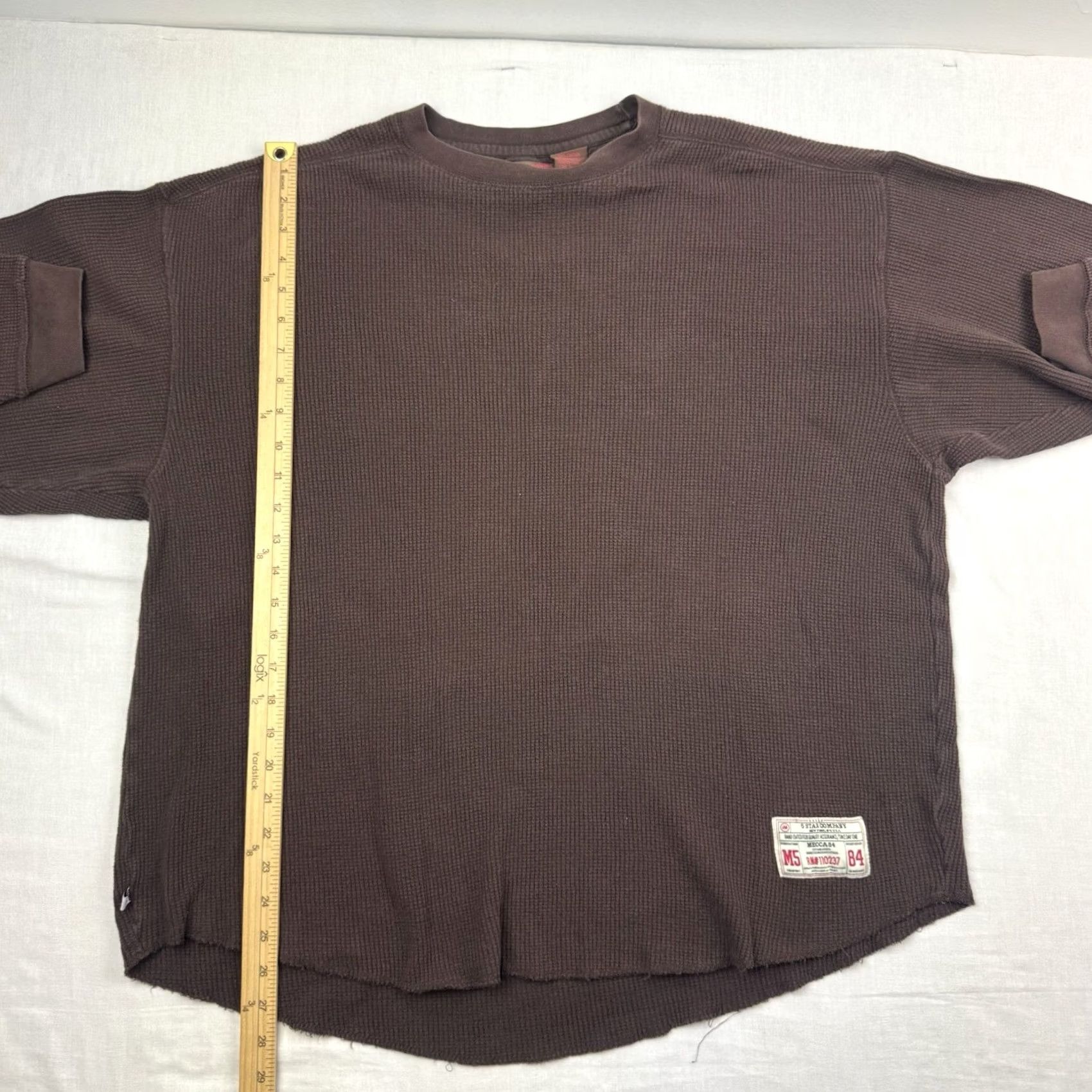 Vintage VINTAGE Mecca Long Sleeve Thermal Shirt 2XL Mens Brown Cotton Crew Neck Punk Hip Hop Grunge Y2K 90s Skater Size US XXL / EU 58 / 5 - 7 Thumbnail