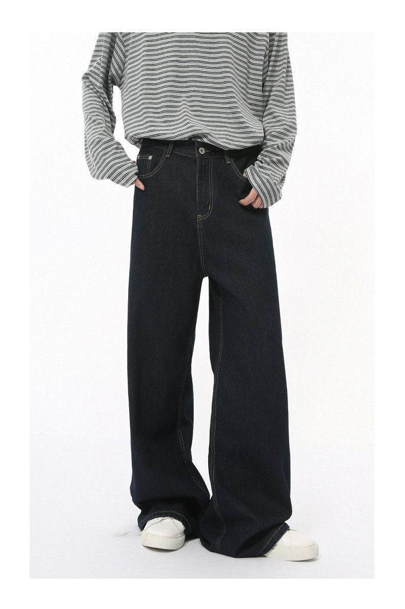 Japanese Brand × Vintage Japanese retro cleanfit simple blue loose jeans Size US 32 / EU 48 - 1 Thumbnail