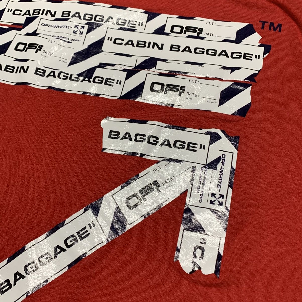 Off-White Off White Large Airport Arrows Red Tee Virgil Abloh Size US L / EU 52-54 / 3 - 4 Thumbnail