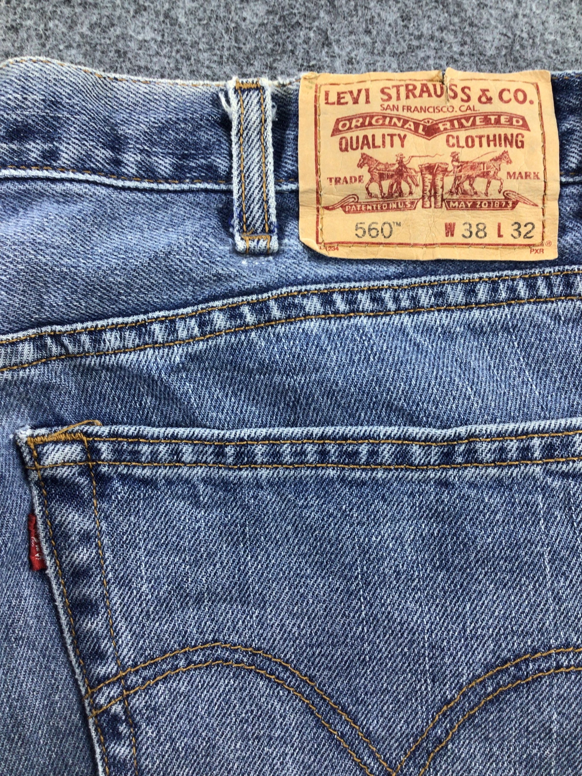 Levi's Vintage Levis 560 Jeans Medium Wash Denim -J814 Size US 38 / EU 54 - 5 Thumbnail