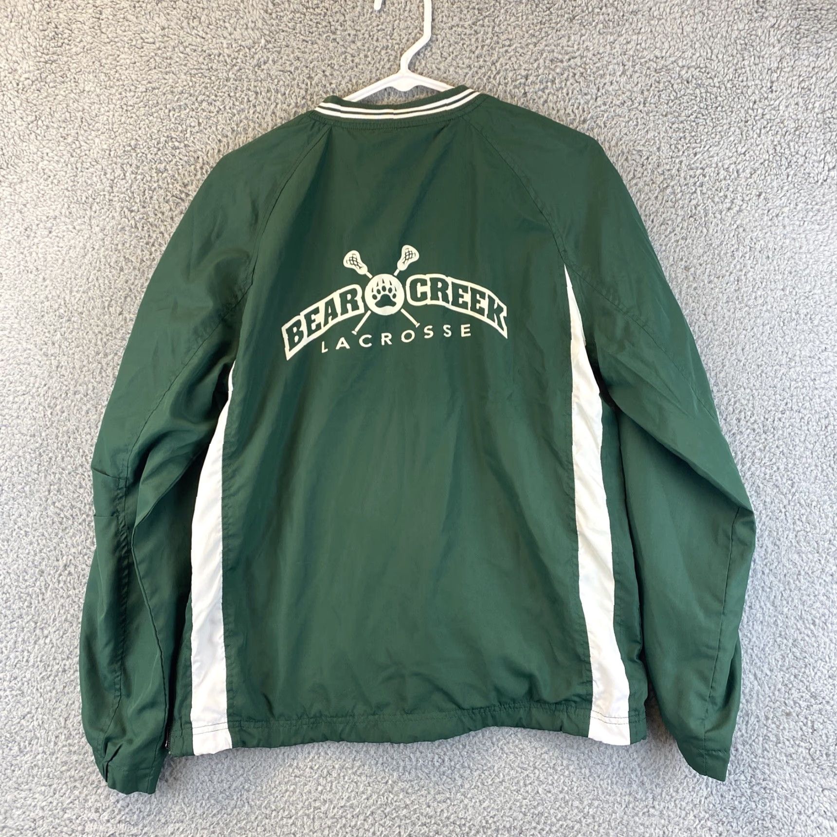 Vintage Sport Tek Golf Windbreaker Mens Long Sleeve Solid Green 56-4 XS Regular Jacket Modern Activewear/Performance Golf Mens Size US XS / EU 42 / 0 - 6 Thumbnail