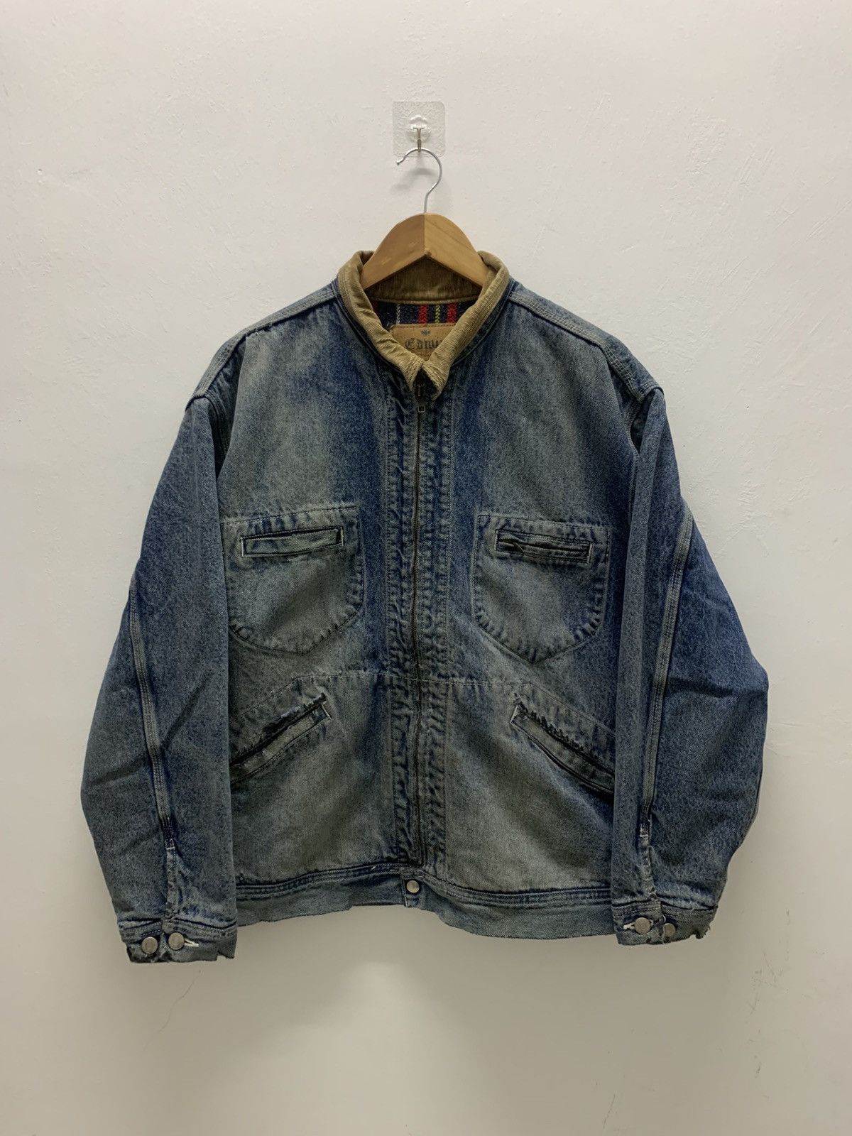 Edwin Vintage Edwin Denim Trucker Jacket Size US L / EU 52-54 / 3 - 1 Thumbnail