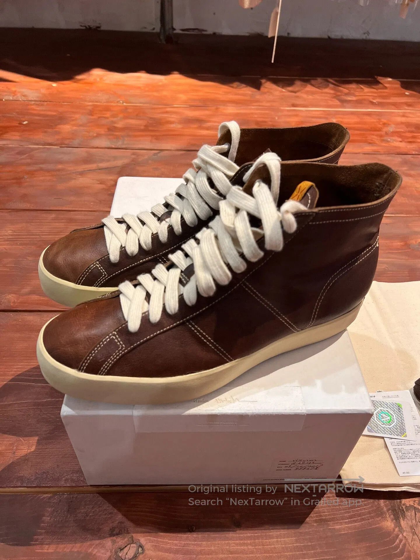 Visvim visvim foley hi-folk kangaroo leather sneakers. Size US 10 / EU 43 - 1 Thumbnail