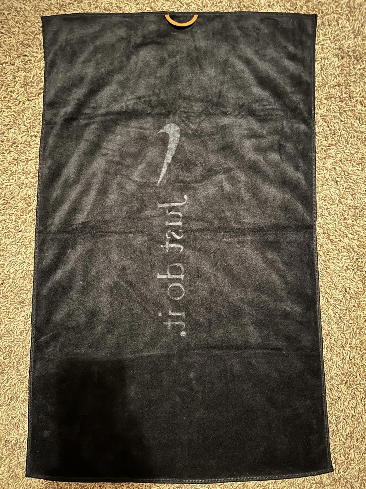 Nike Nike Golf Just Do It Black Microfiber Towel Size ONE SIZE - 4 Thumbnail