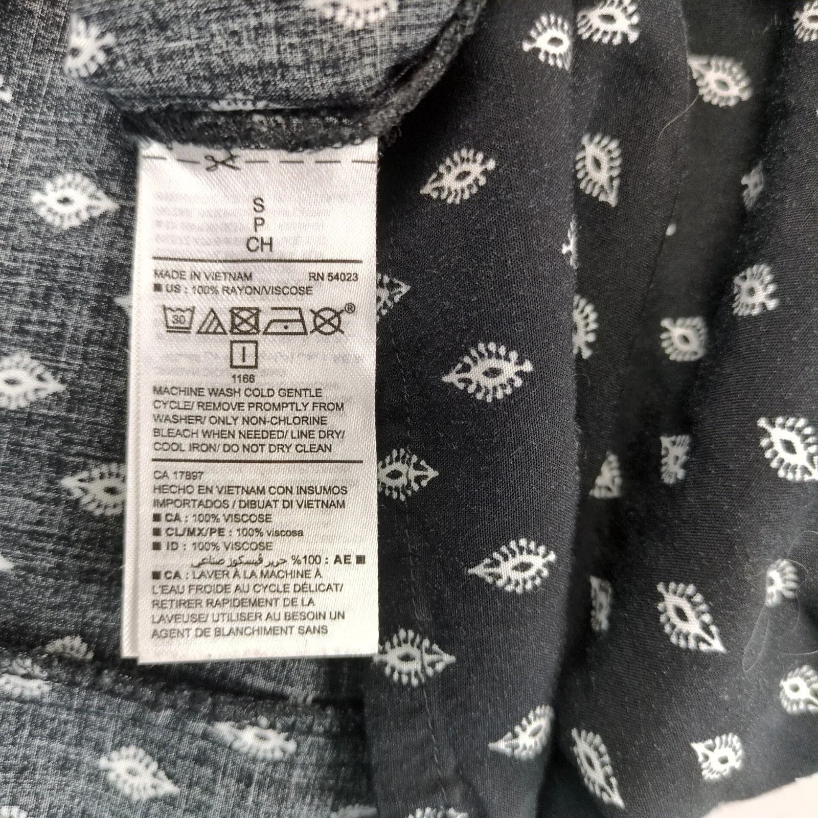 Old Navy Old Navy Black White Design Mini Dress Sz S Pleated Waist Size S / US 4 / IT 40 - 5 Thumbnail