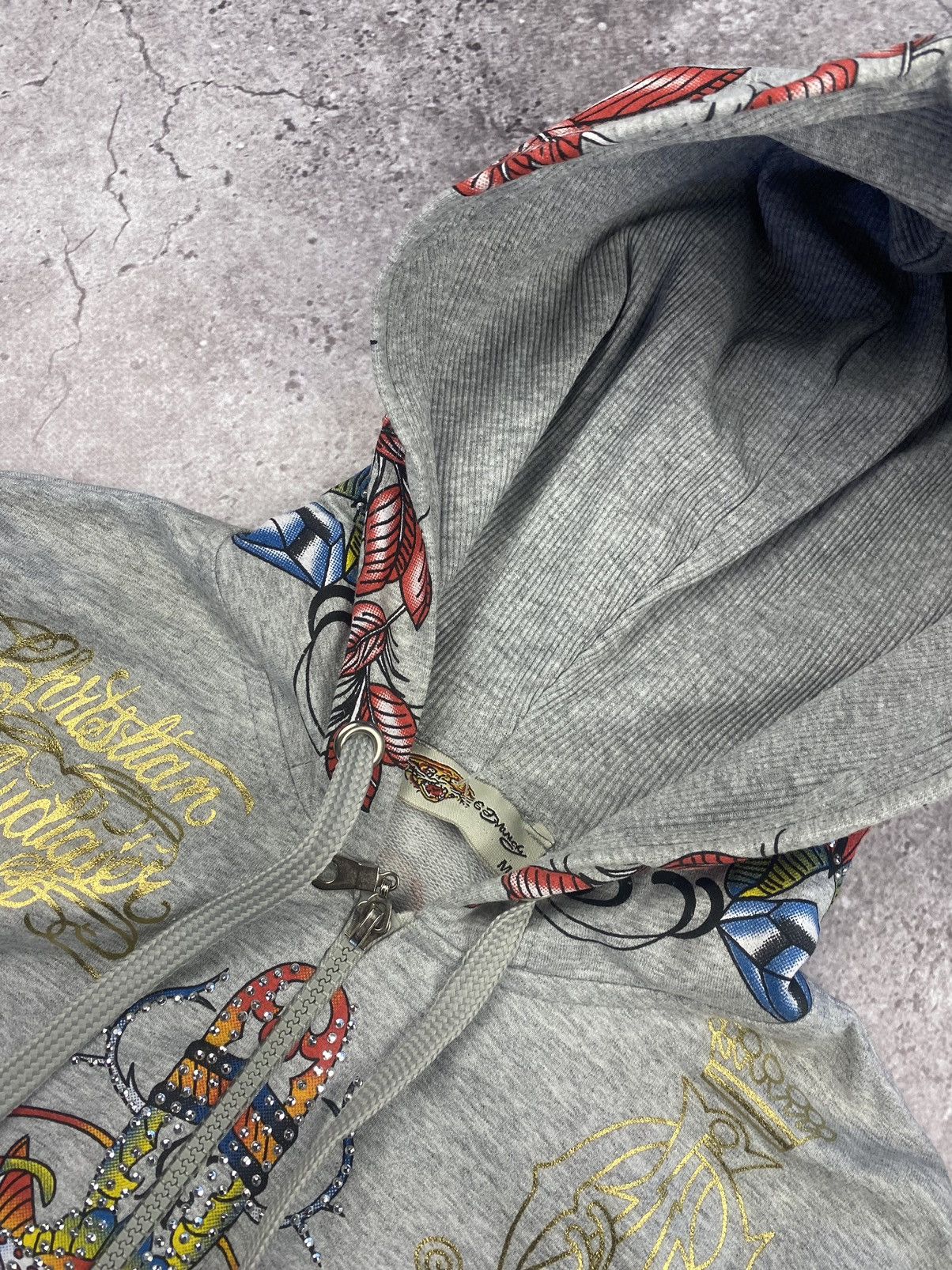 Christian Audigier × Ed Hardy × Vintage Christian Audigier by Ed Hardy zip Hoodie Stussy Evisu cross Size M / US 6-8 / IT 42-44 - 7 Thumbnail