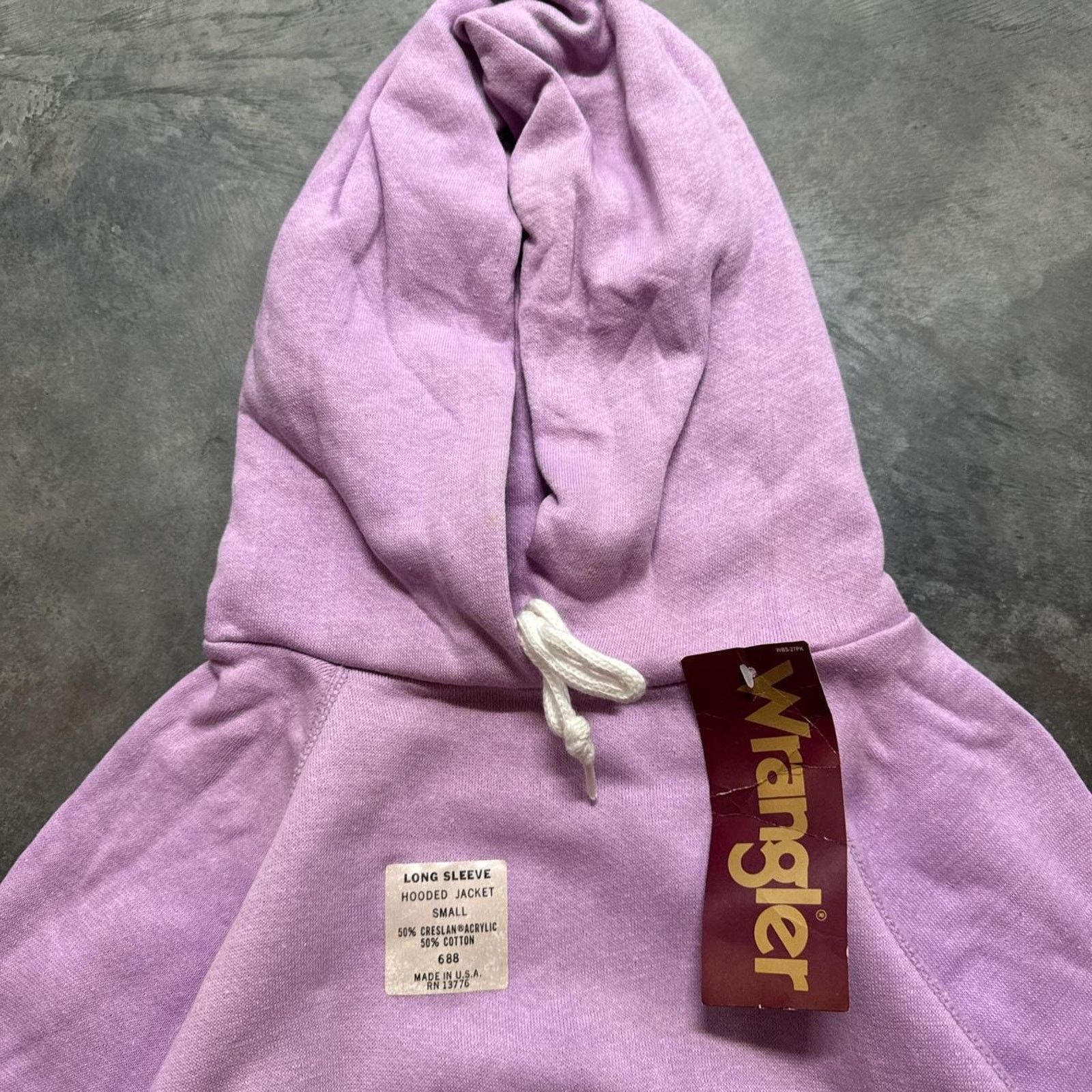 Vintage × Wrangler True Vintage 70s Wrangler 5050 NWT Deadstock Blank Hoodie Size US XS / EU 42 / 0 - 3 Thumbnail
