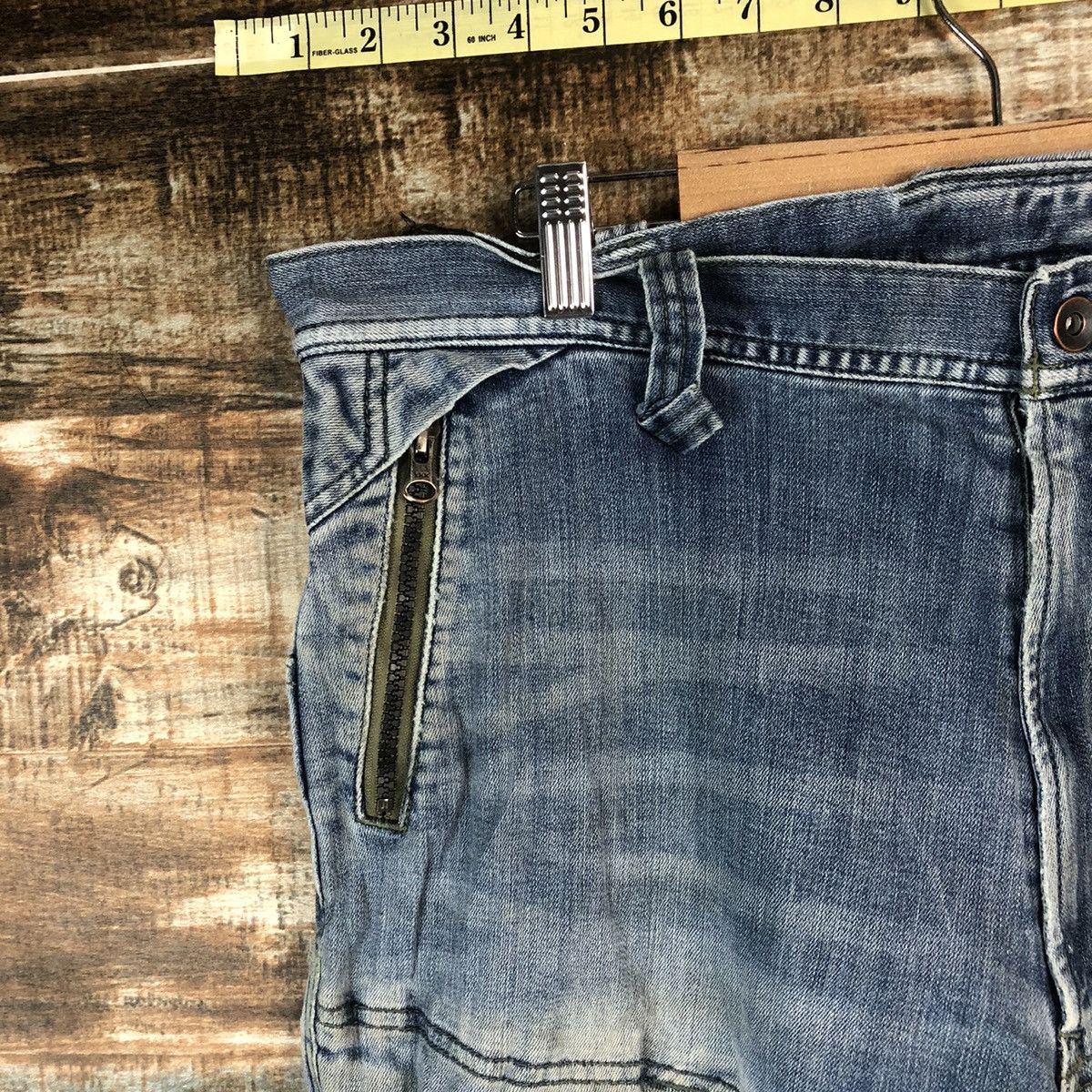 Japanese Brand TORA Blue Distressed Denim Pants #A2080 Size US 37 - 7 Thumbnail