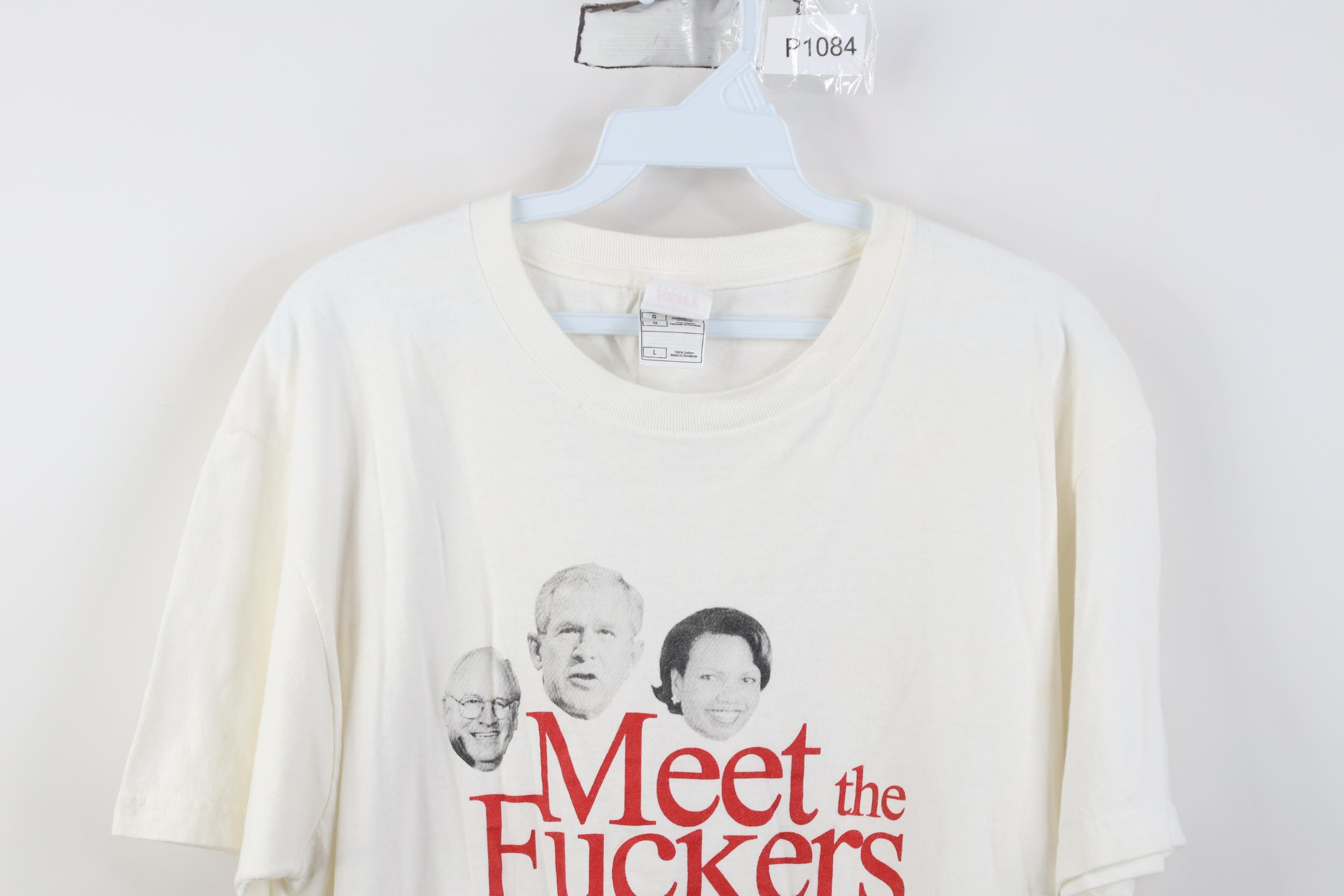Vintage Vintage Meet the F*ckers Cheney Bush Rice Political T-Shirt Size US L / EU 52-54 / 3 - 2 Thumbnail