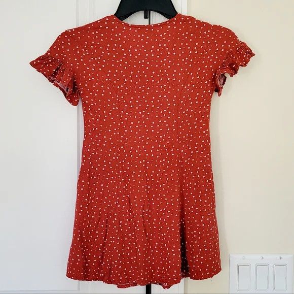Macys Juniors Love, Fire Polka Dot Button Up Short Sleeve Top Twee Size XS / US 0-2 / IT 36-38 - 6 Thumbnail