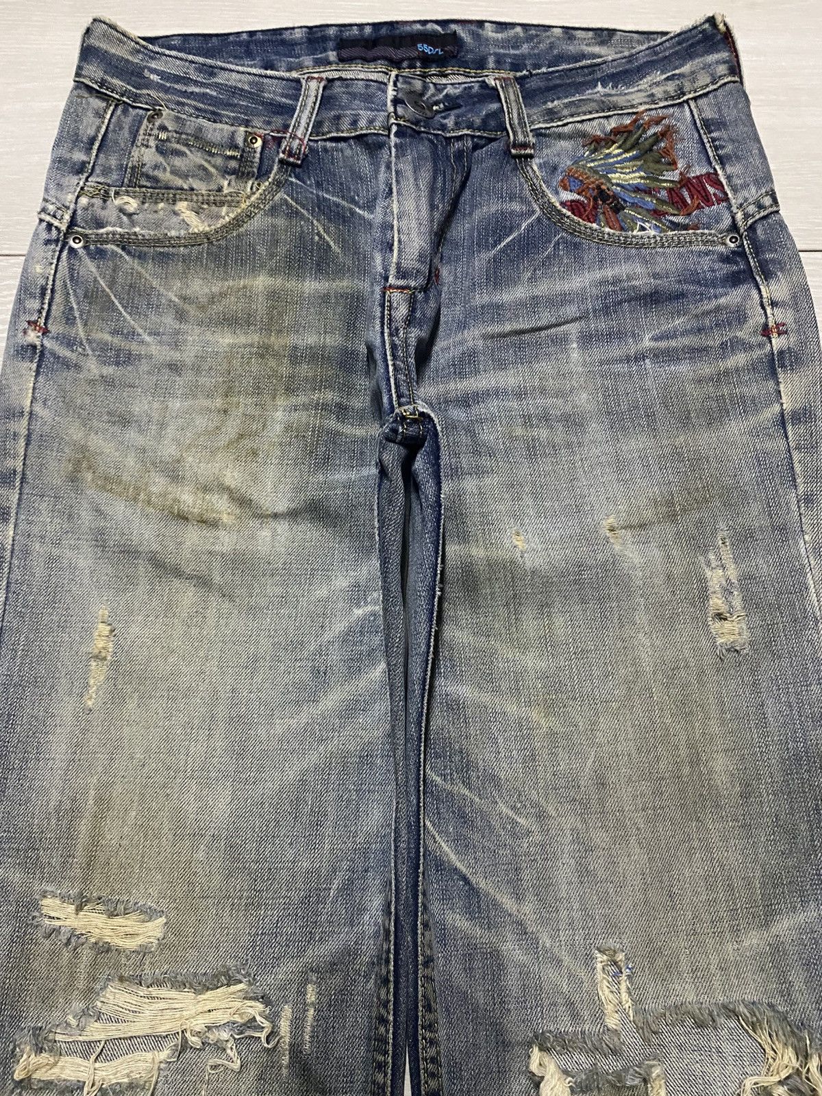 If Six Was Nine 55DSL Grunge Embroidered Logo If Six Was Nine Style Jeans Size US 30 / EU 46 - 3 Thumbnail