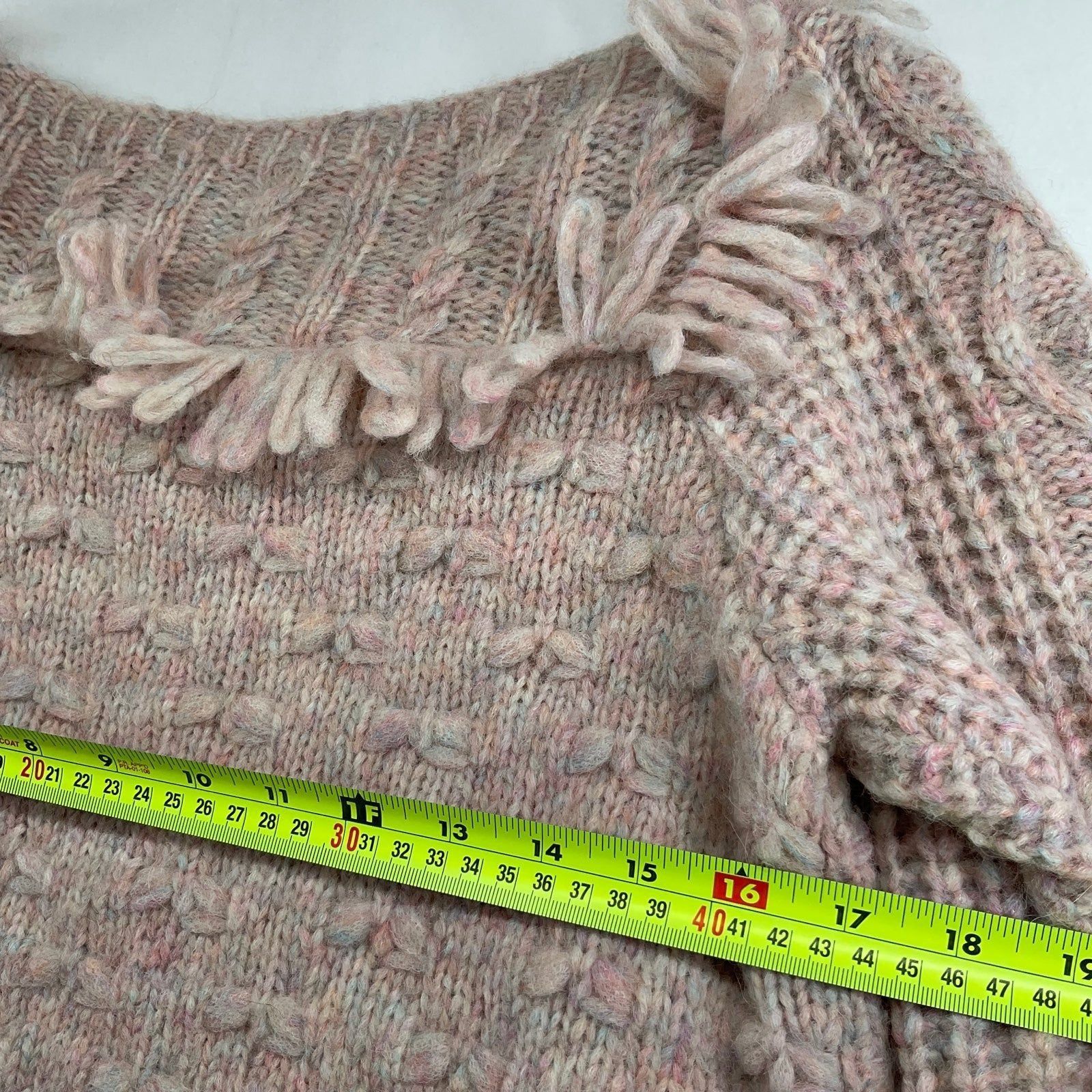 LoveShackFancy LoveShackFancy blush pink Kingston Sweater Speckled Cable Al Size S / US 4 / IT 40 - 5 Thumbnail