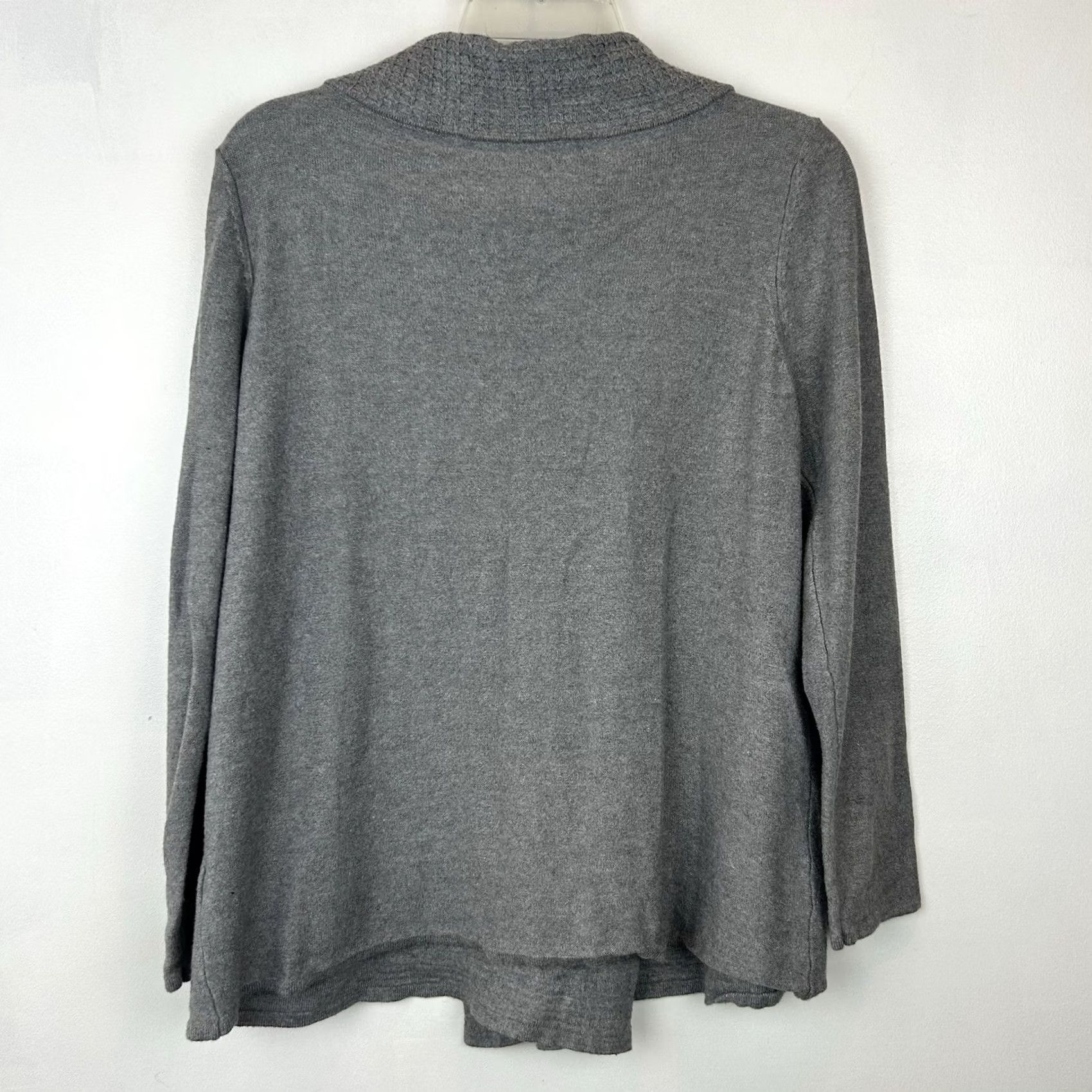 Soft Surroundings Soft Surroundings Cardigan Women M Petite 1 Button Gray Cottage Capsule Minimalist Size M / US 6-8 / IT 42-44 - 2 Thumbnail