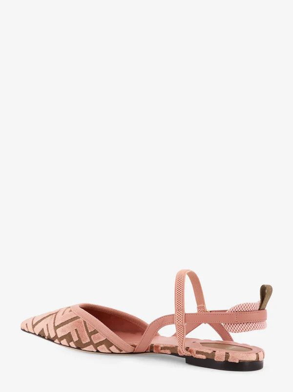 Fendi os11x0126 FF Jacquard Velvet Slingback Ballerinas in Pink Size US 8 / IT 38 - 3 Thumbnail