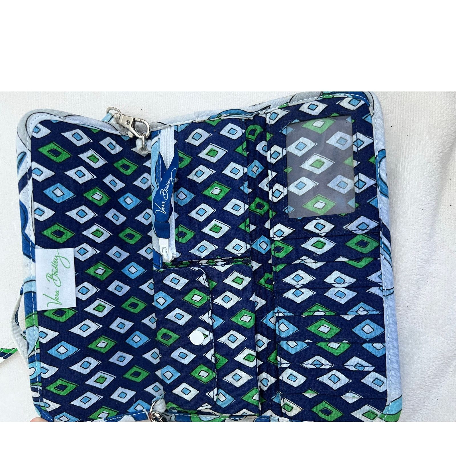 Vera Bradley Vera Bradley Mediterranean White Crossbody Purse/Wallet Size ONE SIZE - 5 Thumbnail