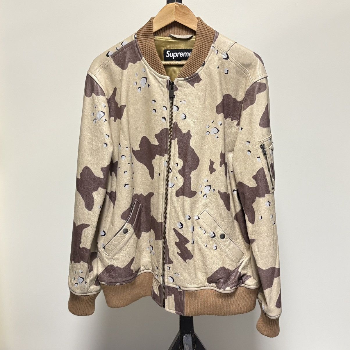 LEATHER MA-1 DESERT CAMO JACKET