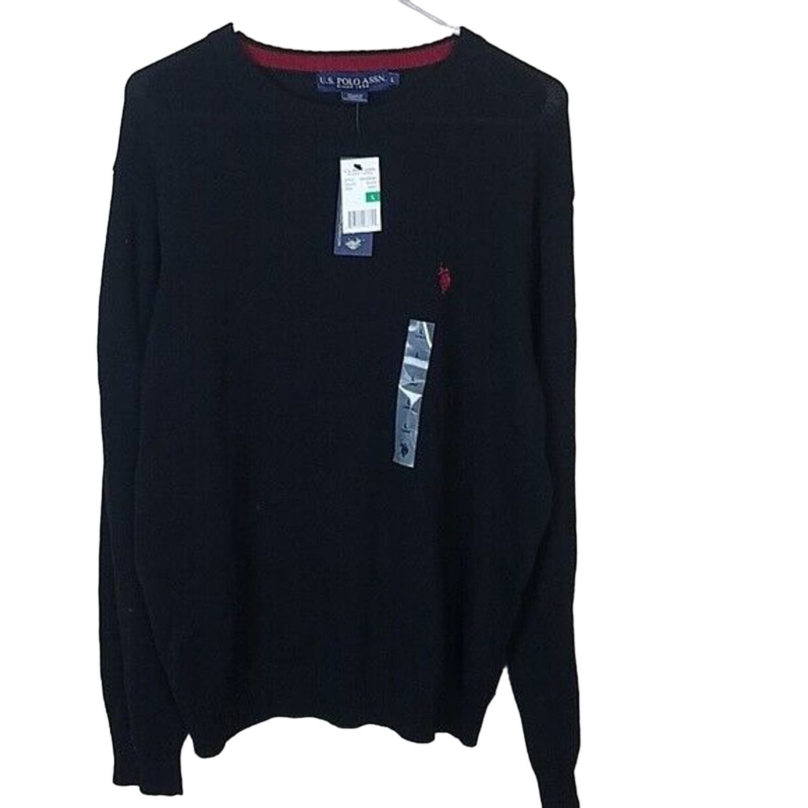 U.S. Polo Assn. US Polo Assn Sweater Mens L Black Pullover Crewneck Casual Size L / US 10 / IT 46 - 1 Thumbnail