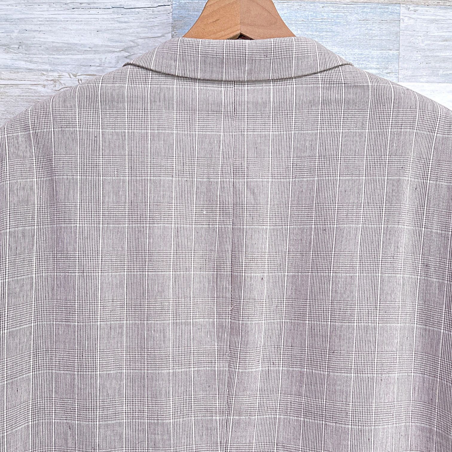 Stafford Stafford Linen Summer Sport Coat Jacket Beige Check Men 50R Size 50R - 6 Thumbnail