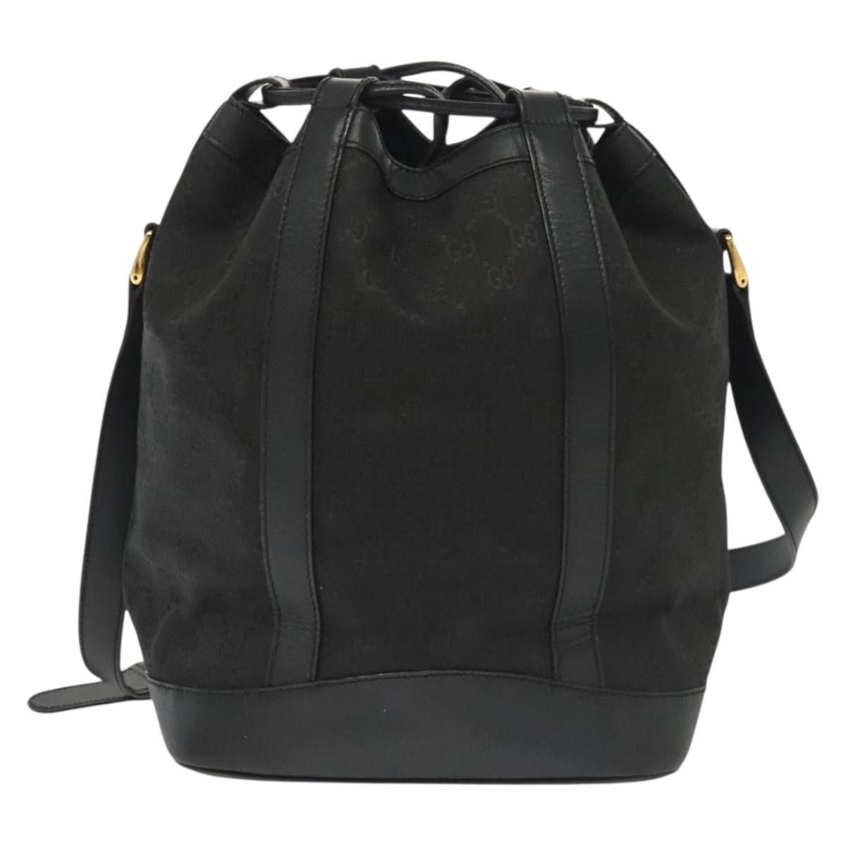 Gucci GUCCI GG Canvas Shoulder Bag Black Gold Size ONE SIZE - 2 Thumbnail