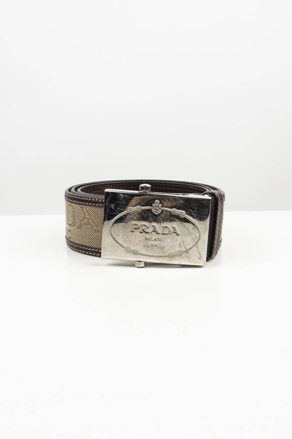 image of Original Prada Men Belt Size 85/34 H3350 in Brown