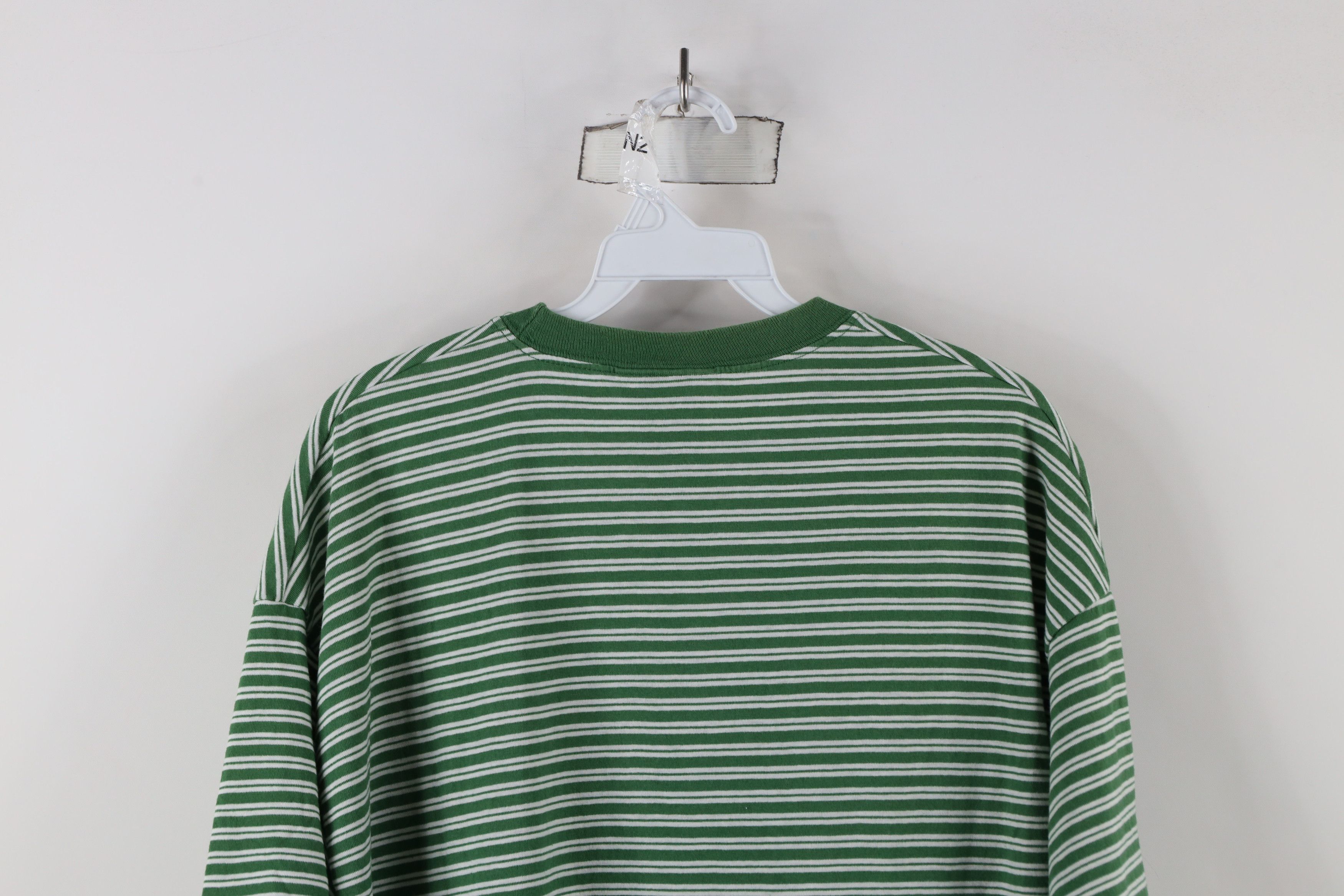 Vintage Vintage 90s Streetwear Striped Short Sleeve T-Shirt Green Size US L / EU 52-54 / 3 - 8 Thumbnail