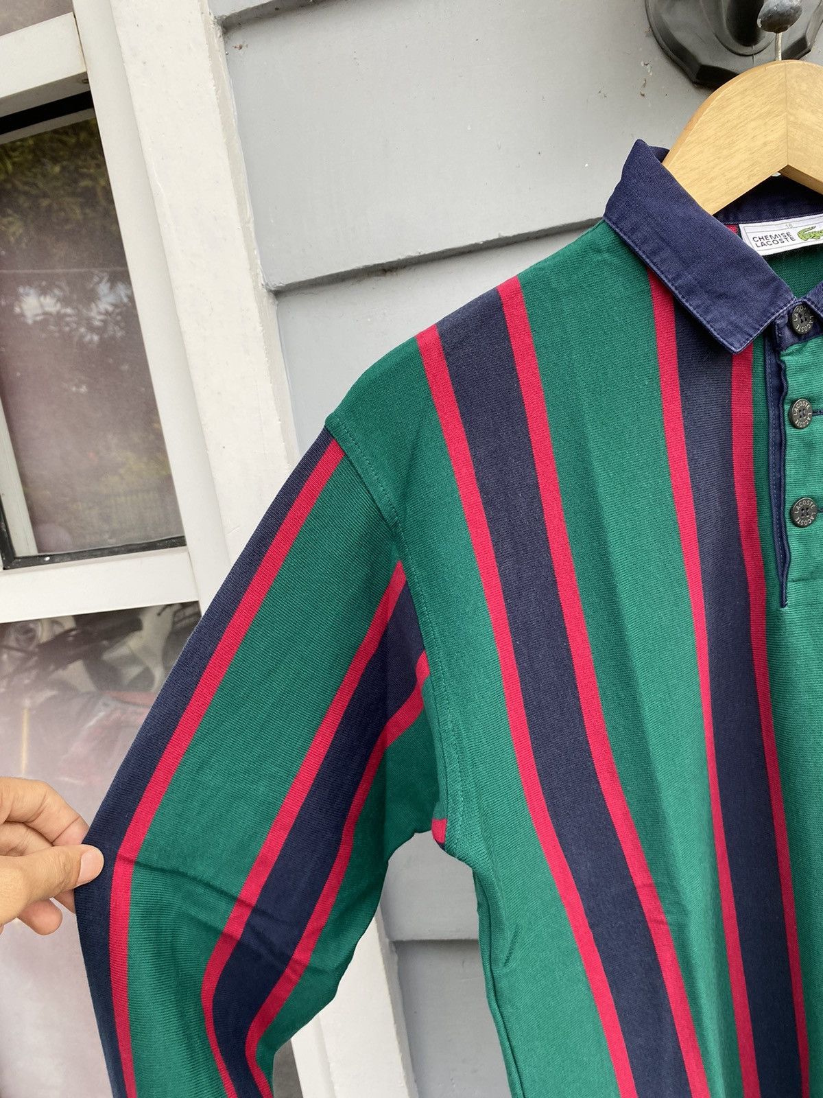 Lacoste MADE IN FRANCE Vintage Lacoste Preppy Striped Rugby Polo Size US M / EU 48-50 / 2 - 3 Thumbnail