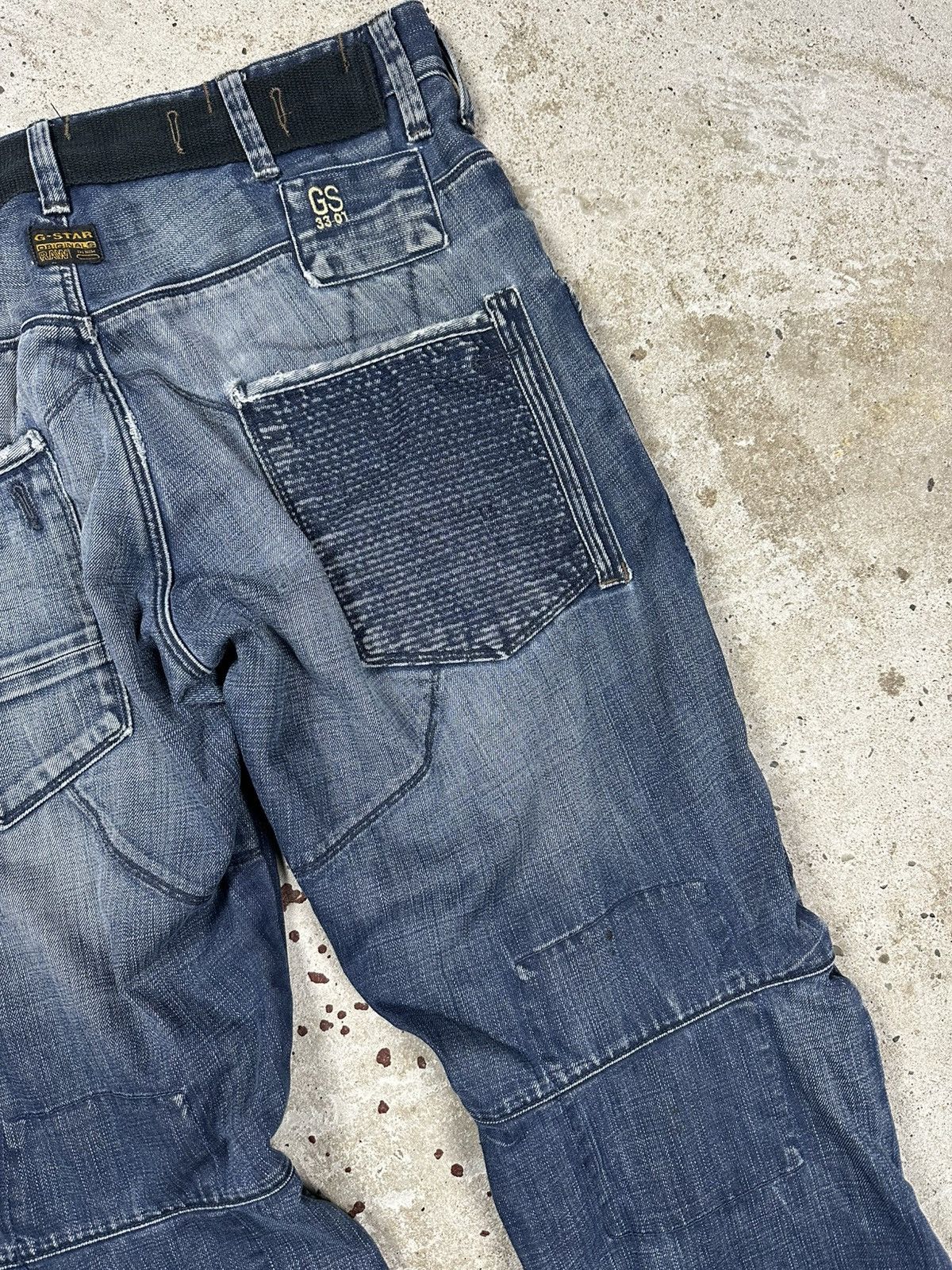 G-Star × Vintage Vintage Y2K G Star Raw Fire Elwood Distressed Denim Pants Size US 34 / EU 50 - 13 Thumbnail