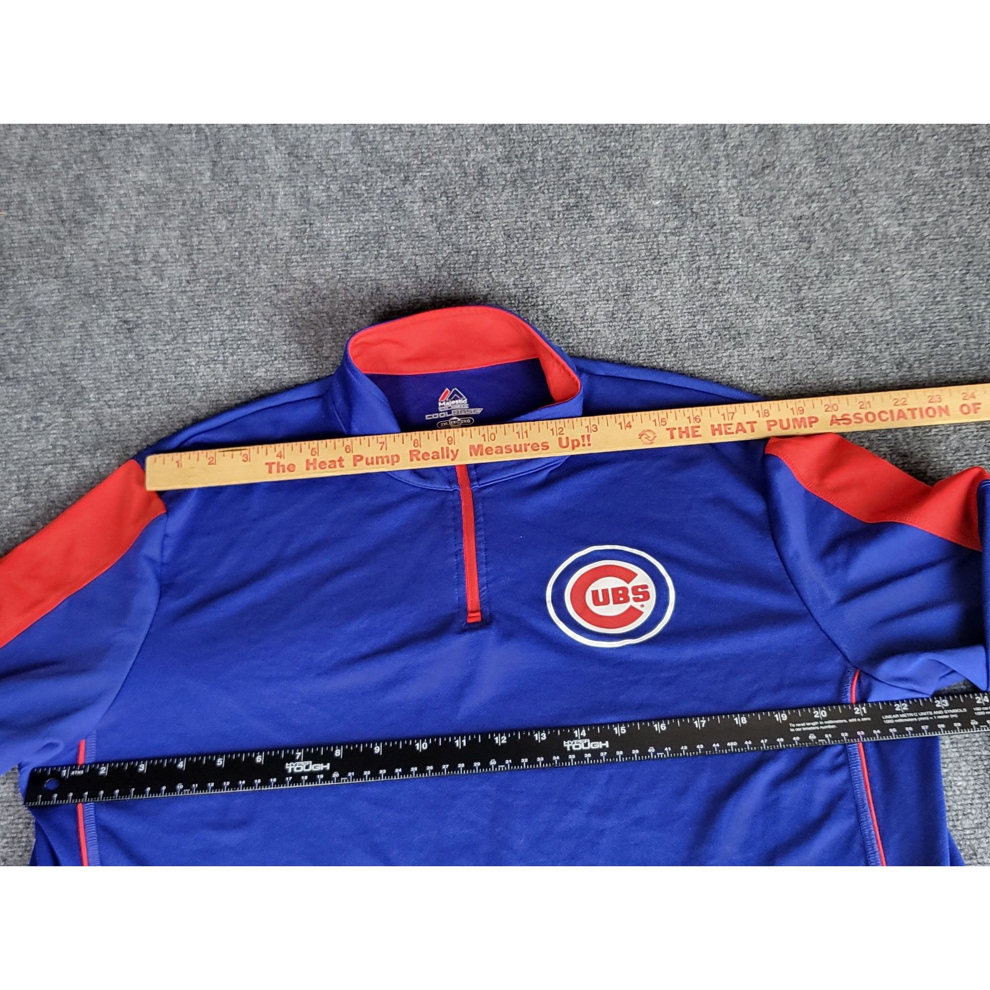 Majestic Chicago Cubs Majestic Pullover Shirt Men Sz XXL Coolbase Blu Size US XXL / EU 58 / 5 - 4 Thumbnail