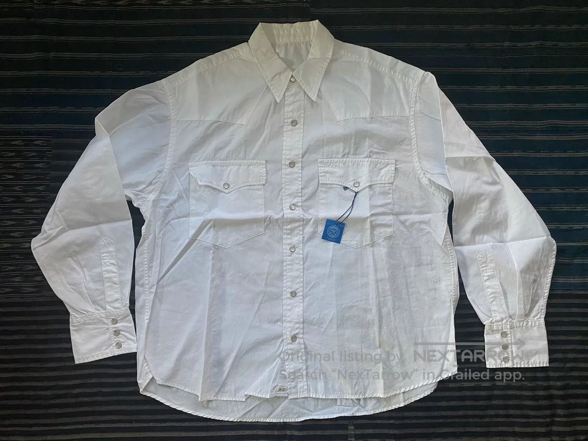 Porter Classic white shirt with mother. Size US M / EU 48-50 / 2 - 1 Thumbnail