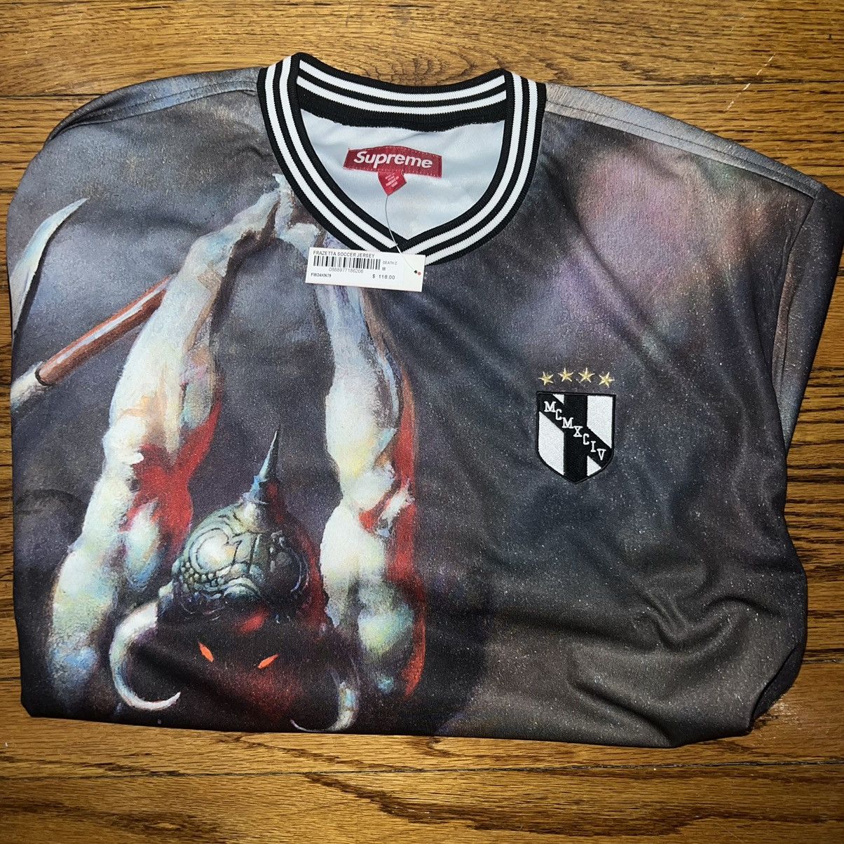 Supreme Frank Frazetta Death Dealer Soccer Jersey Supreme x